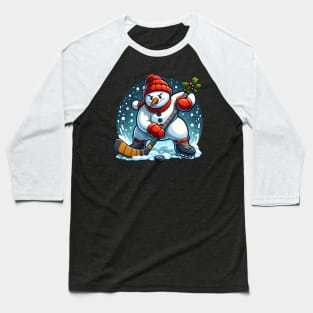 Holiday snowman ice hockey Baseball T-Shirt